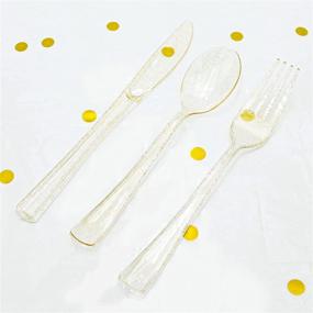 img 2 attached to Hapray Silverware Disposable Flatware Utensils