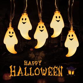 img 4 attached to 👻 Spooky and Magical: JMEXSUSS 30 LED Battery Operated Ghost String Lights for Halloween Decorations