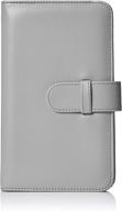 sleek and practical amazon basics wallet album for 108 instax mini photos - smokey white logo