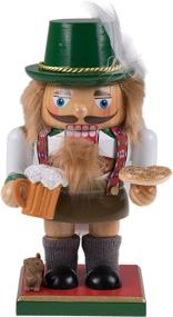 img 4 attached to 🎄 Clever Creations Chubby Wooden Nutcracker: Festive German 7 Inch Christmas Decor for Shelves and Tables