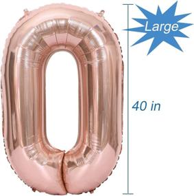 img 1 attached to 🎈 Tellpet Number 10 Balloons: Stunning Rose Gold 10th Birthday Party Decor for Girls - 40 Inch