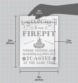 img 2 attached to 🔥 StudioR12 Firepit Stencil: Rustic and Fun DIY Home Decor - Reusable Mylar Template Perfect for Painting, Chalk, Mixed Media, and Crafting (9" x 12")