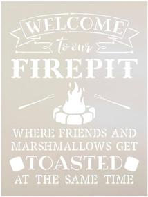 img 4 attached to 🔥 StudioR12 Firepit Stencil: Rustic and Fun DIY Home Decor - Reusable Mylar Template Perfect for Painting, Chalk, Mixed Media, and Crafting (9" x 12")