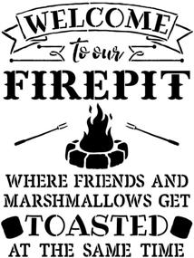 img 3 attached to 🔥 StudioR12 Firepit Stencil: Rustic and Fun DIY Home Decor - Reusable Mylar Template Perfect for Painting, Chalk, Mixed Media, and Crafting (9" x 12")