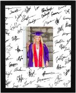 🖼️ graduatepro 11x14 graduation signature picture frame: perfect for wedding, birthday & guest signing! (black with white mat) логотип