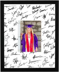 img 4 attached to 🖼️ GraduatePro 11x14 Graduation Signature Picture Frame: Perfect for Wedding, Birthday & Guest Signing! (Black with White Mat)