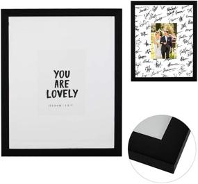 img 3 attached to 🖼️ GraduatePro 11x14 Graduation Signature Picture Frame: Perfect for Wedding, Birthday & Guest Signing! (Black with White Mat)