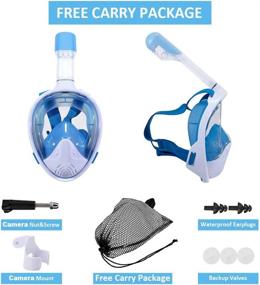 img 1 attached to 180° Panoramic View Full Face Snorkel Mask with Anti-Fog & Anti-Leak Technology for Adults and Kids - Including Detachable Camera Mount