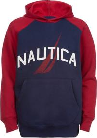 img 1 attached to Nautica Little Colorblock Fleece Hoodie Boys' Clothing ~ Fashion Hoodies & Sweatshirts