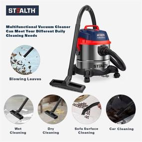 img 1 attached to 🧹 Stealth Wet Dry Vacuum: Portable 5.5 HP Stainless Steel Shop Vacuum with Blower - Ideal for House, Garage, Basement, Workshop