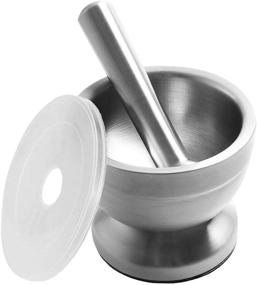 img 4 attached to 🌶️ Bekith Mortar and Pestle Sets: Premium Stainless Steel Spice Grinder, Pill Crusher, Molcajete Herb Bowl