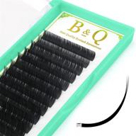 matte black flat lash extensions - ellipse flat lashes 0.15 & 0.20, c cc d dd curl, 9-16 mix logo