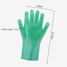 img 3 attached to 🧽 Magic Washing Scrubbers: Reusable Silicone Dishwashing Scrubbers for Kitchen, Bathroom, Pet Hair Care & Car Washing
