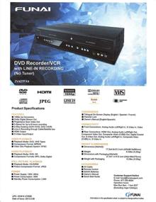 img 1 attached to Efficient and Versatile Funai Combination VCR and DVD Recorder: ZV427FX4