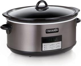 img 4 attached to 🥘 Мультиварка Crock Pot, 8 литровая с программируемым таймером обратного отсчета, Черная нержавеющая сталь - SCCPVFC800-DS