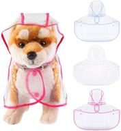 🐶 cooraby pet dog raincoat set: waterproof hooded rain jacket, transparent puppy rain poncho, and rainwear for small to medium dogs логотип