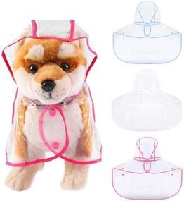 img 4 attached to 🐶 Cooraby Pet Dog Raincoat Set: Waterproof Hooded Rain Jacket, Transparent Puppy Rain Poncho, and Rainwear for Small to Medium Dogs