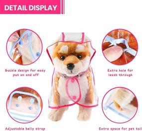 img 3 attached to 🐶 Cooraby Pet Dog Raincoat Set: Waterproof Hooded Rain Jacket, Transparent Puppy Rain Poncho, and Rainwear for Small to Medium Dogs