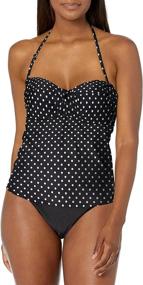 img 1 attached to Catalina Womens Bandeau Tankini Top L Black