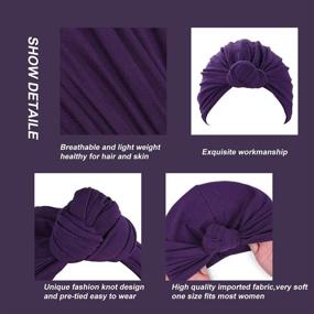 img 3 attached to ✨ Stylish and Trendy DANMY Women's Turban: Elevate Your Look with this Chic Headwear