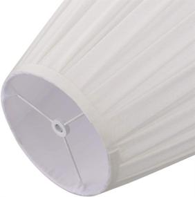 img 1 attached to 🔘 Medium Pleated Barrel Lamp Shades in Off White - ALUCSET TC Cloth Lampshades for Table Lamp and Floor Light, 6x13x10 inch, Chemical Fiber Fabric, Spider