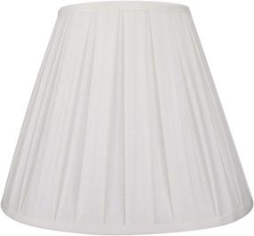 img 2 attached to 🔘 Medium Pleated Barrel Lamp Shades in Off White - ALUCSET TC Cloth Lampshades for Table Lamp and Floor Light, 6x13x10 inch, Chemical Fiber Fabric, Spider