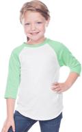 👶 kavio! toddlers jersey contrast raglan 3/4 sleeve: comfort and style for your little ones! logo