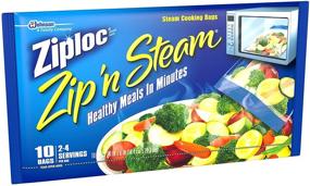 img 1 attached to 10 Count Ziploc Zip 'n Steam Food Storage Bags - Quick and Healthy Meal Prep in Minutes - Microwave Safe