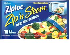 img 4 attached to 10 Count Ziploc Zip 'n Steam Food Storage Bags - Quick and Healthy Meal Prep in Minutes - Microwave Safe