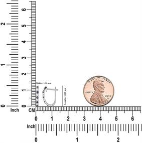 img 1 attached to Серьги из стерлингового серебра с сапфирами и бриллиантами