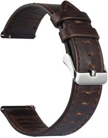img 2 attached to ☕ Enhance Your Garmin Venu Sq with Youkei Crazy Leather Replacement Bands (Coffee)