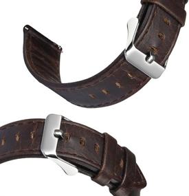 img 1 attached to ☕ Enhance Your Garmin Venu Sq with Youkei Crazy Leather Replacement Bands (Coffee)