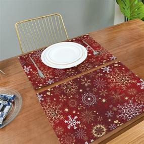 img 1 attached to Christmas Placemats Snowflakes Dining Decoration