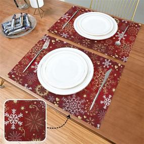 img 2 attached to Christmas Placemats Snowflakes Dining Decoration