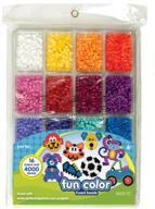 🎨 набор бисера перлер, 4000 штук разных ярких цветов с лотком для хранения - идеально подходит для детских поделок и проектов с бисером. логотип