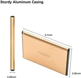 img 3 attached to 💽 Maxone Ultra Slim Portable External Hard Drive HDD USB 3.0 - 250GB for PC, Mac, Laptop, PS4, Xbox One - Gold