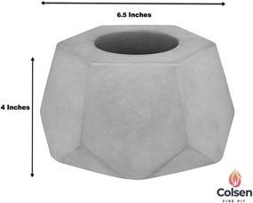 img 1 attached to 🔥 Большой пьедестал Colsen Hex с алкогольным камином для стола - портативный камин для использования внутри и на открытом воздухе с бетонной чашей.