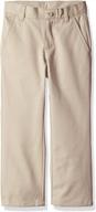 👖 nautica boys' flat front twill pant with double knee for school uniform logo