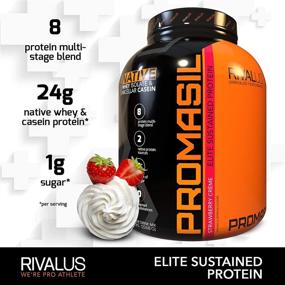 img 3 attached to 🍓 Rivalus Promasil Strawberry Protein Powder Blend, 5 lbs, 80 Oz