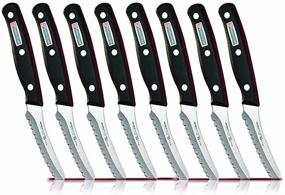 img 3 attached to 🔪 Superior Steak Knives Set – Miracle Blade IV World Class Professional Series (8 Serrated Knives)