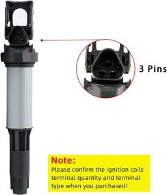img 3 attached to 🔌 DEAL AUTO ELECTRIC PARTS 6pc New Ignition Coils - Compatible With BMW Series (1/3/5/6/7), Alpina B6/B7, M3/M5/M6, X3/X5/X6, Z3/Z4 - Various Engine Sizes (2.2L - 6.0L) - Mini Countryman Paceman 1.6L L4 UF522