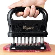 eligara meat tenderizer tool - 48 stainless steel needle blade steak tenderizer with abs safe plastic - lightweight & durable kitchen cooking tool for best tenderizing, bbq, marinade logo