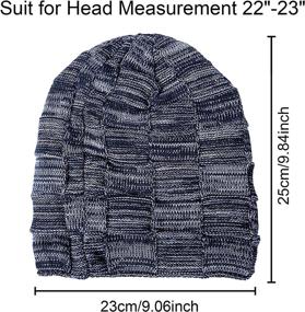 img 3 attached to Fleece Lined Slouchy Beanie Knit Winter Hats - Warm, Thick, and Oversized Skull Cap for Men and Women