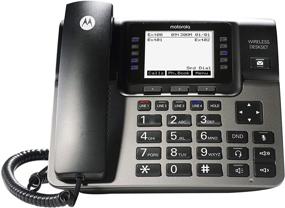 img 3 attached to 📞 Motorola ML1002S DECT 6.0 Expandable Business Phone System - 1 to 4 Lines with Voicemail, Digital Receptionist, Music on Hold - Black, Corded Base Station, Deskset, and Wireless Handset
