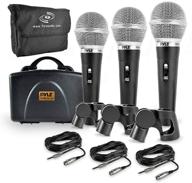🎤 pyle 3 piece professional dynamic microphone kit: cardioid unidirectional vocal handheld mic with carry case, bag, and 26ft xlr to 1/4'' cable logo