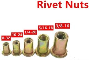 img 1 attached to 🔩 GFORTUN Set of 50 Assorted Threaded Rivet Nut Inserts (Includes 1/4-20, 3/8-16, 5/16-18, 8-32, 10-24) - 10pcs Each