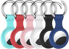 img 4 attached to 🔒 Protect and Personalize Your Apple Airtags with our 6 Pack Silicone Airtags Case and Keychain Holder - Ideal for Cats, Dogs, Luggage, and More!