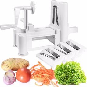 img 2 attached to 🥗 Tri-Blade Vegetable Spiral Slicer Grater Peeler with Suction Base - Enchanting Charmed Edition