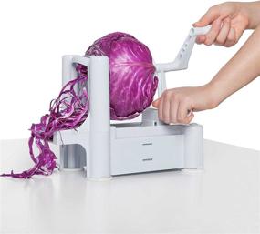 img 3 attached to 🥗 Tri-Blade Vegetable Spiral Slicer Grater Peeler with Suction Base - Enchanting Charmed Edition