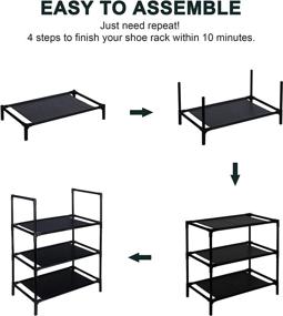 img 2 attached to 👟 Sturdy 3 Tier Shoe Rack – Compact Shoe Organizer for Entryway Closet or Bedroom